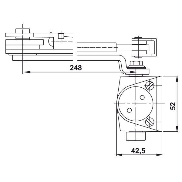 Hafele Dc401 Kapı Kapatıcı En 2-4 Siyah Sab.