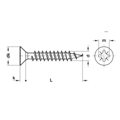 Hafele Hospa Havşa Başlı Vida 6,0X100mm (100 Adet) Galvaniz