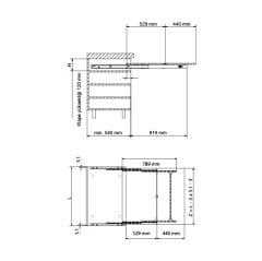 Hafele Foodie Masa Donanımı 450-900mm 60kg