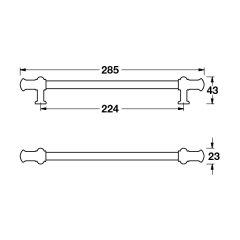 Hafele Mobilya Kulpu Bernard 160mm Mat Siyah