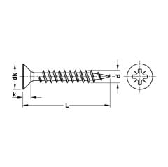 Hafele Hospa Havşa Başlı Vida 4,0X30Mm (1000 Adet), Parlak Pirinç