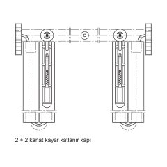 Hafele Tsnap/Tfold Üst Taşıyıcı Ray 2500Mm