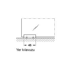 Hafele Slıdo D-Li12 80F Cam Kayar Kapı Seti Yavaşlatıcılı Gümüş Renkli