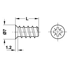 Hafele Varianta Havşa Başlı Vida 5/13,5mm (100 Adet), Galvaniz