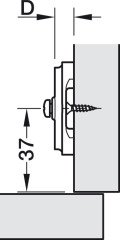 Hafele Tas Menteşe Tabanı M510 SM H 6mm