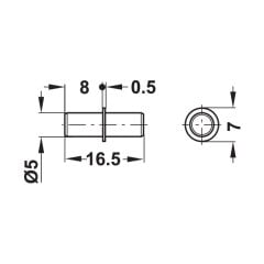 Hafele Raf Pimi Çelik Karartılmış 5mm 80kg (100 Adet)