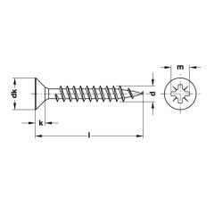 Hafele Hospa-Havşa Baş.Vida Galv.6,0X30mm