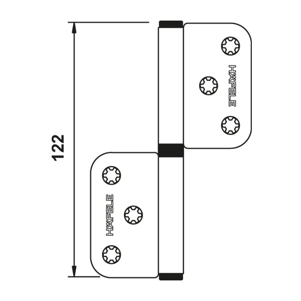 Hafele Cerman çelik Yaprak Menteşe 120x2,5mm Mat Nikel Renk