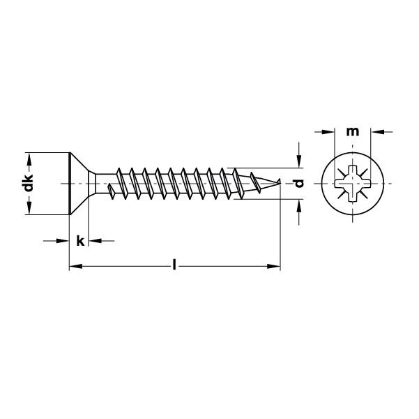 Hafele Hospa-havşa Başlı Vida Galvaniz 6x120mm (100 Adet)