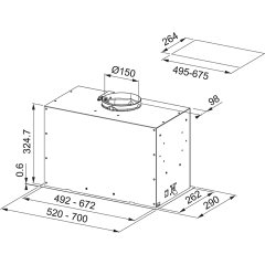 Franke Box Flush Evo Fbfe BK Matt A70 Matte Black Aspiratör