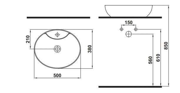 Hafele Lotus Ob 500x415x135mm Parlak Beyaz