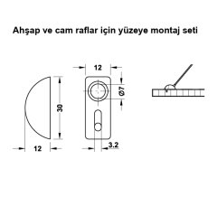 Hafele Brıgde Raf Tutucu Nikel Mat 210mm