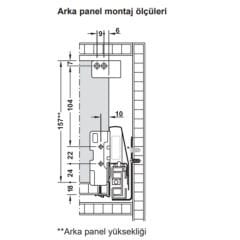 Hafele İç Çekmece Seti 120'lik Modül İçin Kare Bordürlü 30'luk Gri