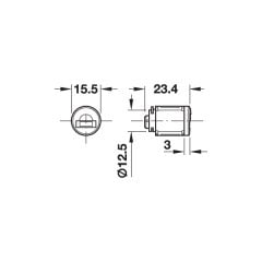 Hafele Sürgülü Kilit Çelik Nikel Kpl.30Mm