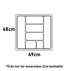 Hafele Smart Çatal Kaşıklık Beyaz Renk, 49x48cm