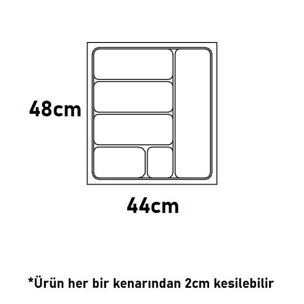 Hafele Smart çatal Kaşıklık Beyaz Renk, 44x48cm