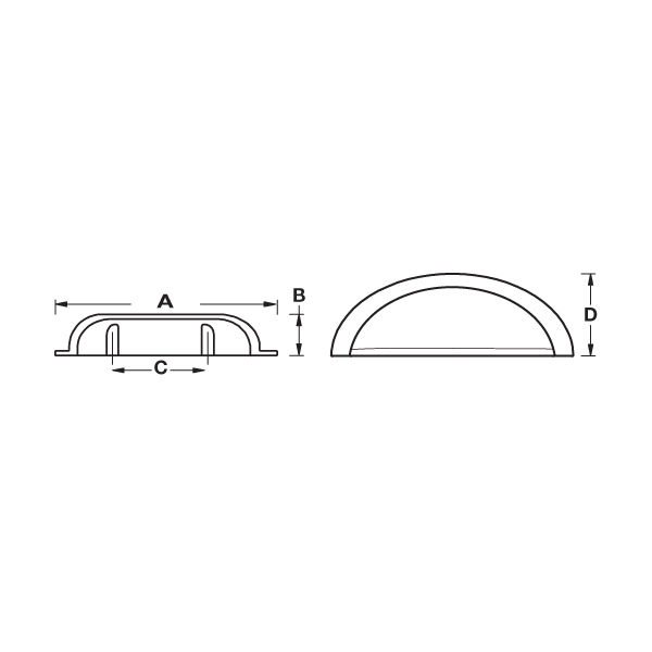 Hafele Kabuk çekmece Kulpu Gain Mk 64mm Parlak Rose