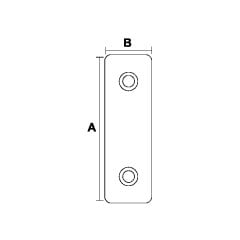 Hafele Baza Pabucu 53x11x6mm, Krem