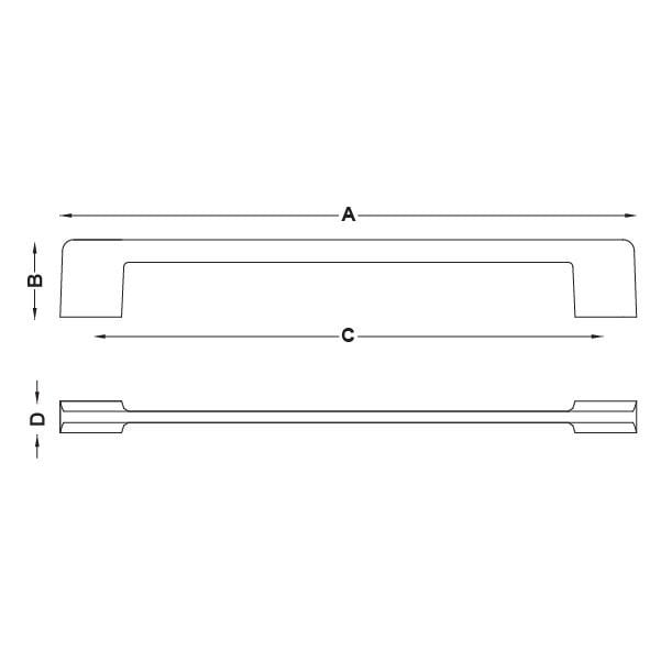 Hafele Mobilya Kulpu Tera 320mm Parlak Rose