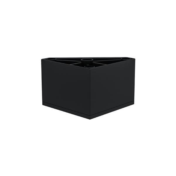 Hafele Aida Üçgen Mobilya Ayağı 80x50mm, Siyah Renk