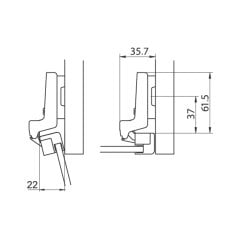 Hafele M.S. Cam Kapak Menteşesi Tdb 4-6mm