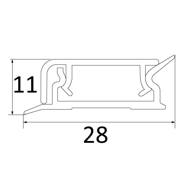 Hafele Süpürgelik 400cm, Paslanmaz çelik