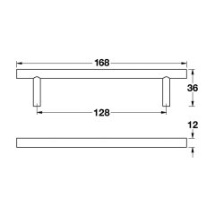 Hafele Mobilya Kulpu Thor 128mm Paslanmaz Çelik