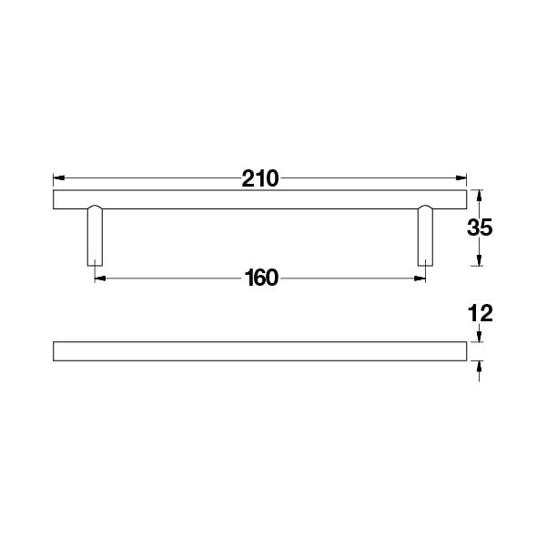 Hafele Mobilya Kulpu Thor 160mm Paslanmaz çelik