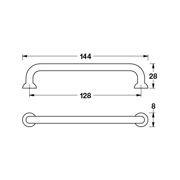 Hafele Mobilya Kulpu Edna 128mm Parlak Krom