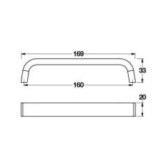 Hafele Mobilya Kulpu Marcello III 160mm Parlak Krom