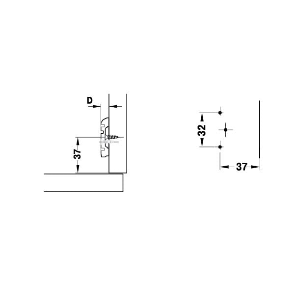 Hafele M.s. H Taban Vidalı 3mm