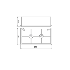 Hafele Box Köşeli Mobilya Ayağı 70x40mm, Mat Paslanmaz Çelik Renk