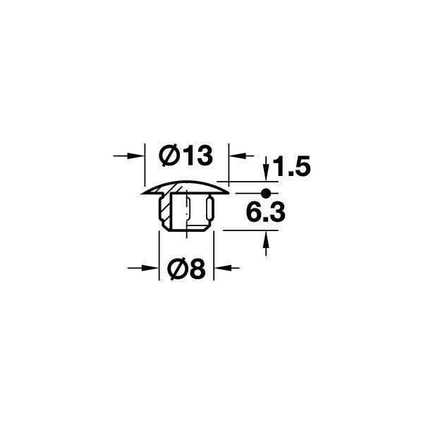 Hafele Mobilya Delik Tıpası 15/10mm (500 Adet), Gri