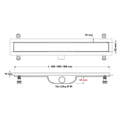 Hafele Flowline Duş Kanalı, 40cm