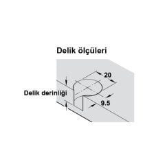 Hafele Rafıx-Se Gövde Karartılmış 19Mm 100 Adet