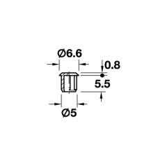 Hafele Mobilya Delik Tıpası 6,6/5mm (500 Adet), Kahve