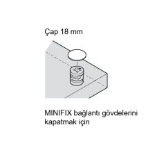 Hafele Mobilya Delik Tıpası 14mm (52 Adet), Beyaz