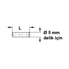 Hafele İçten Dişli Kovan Galv.M4 5X18Mm