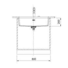 Franke Granit Eviye Tek Gözlü Damlalıksız Bx Maris Mrg 210/110-72 Bianco