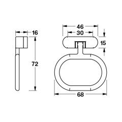 Hafele Sarkaç Kulp Hendel 32mm Parlak Krom