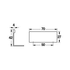 Hafele Profil Kulp Gunpo2 70mm Mat Siyah