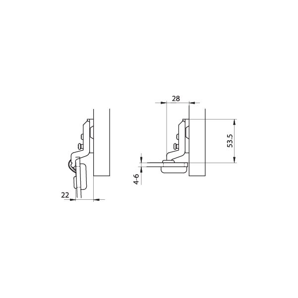 Hafele M Mini Cam Kapak Menteşesi Tdb 4-6mm 95