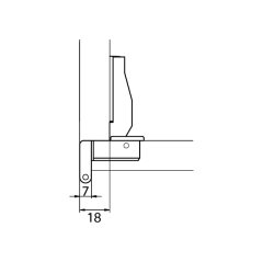 Hafele M.S. 270º Açılı Menteşe Düz 52/6,5