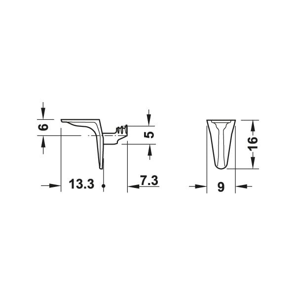 Hafele Raf Pimi Nikel 5mm (500 Adet)