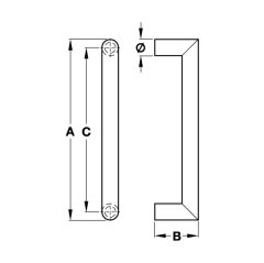 Hafele Çekme Kol Alfonso 22cm Mat Paslanmaz Çelik