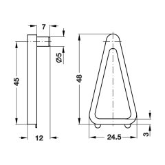 Hafele Raf Kilit Plastik Bej 5/19Mm