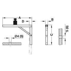 Hafele Katlanır Konsol Çel.Bey.      400Mm