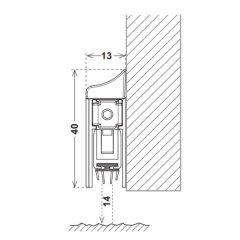 Hafele Kapı Altı Giyotin Zone Surface 830mm Yüzeye Monte