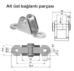 Hafele Lift-O-Mat PTL Ahşap İçin Gazlı Piston 150N