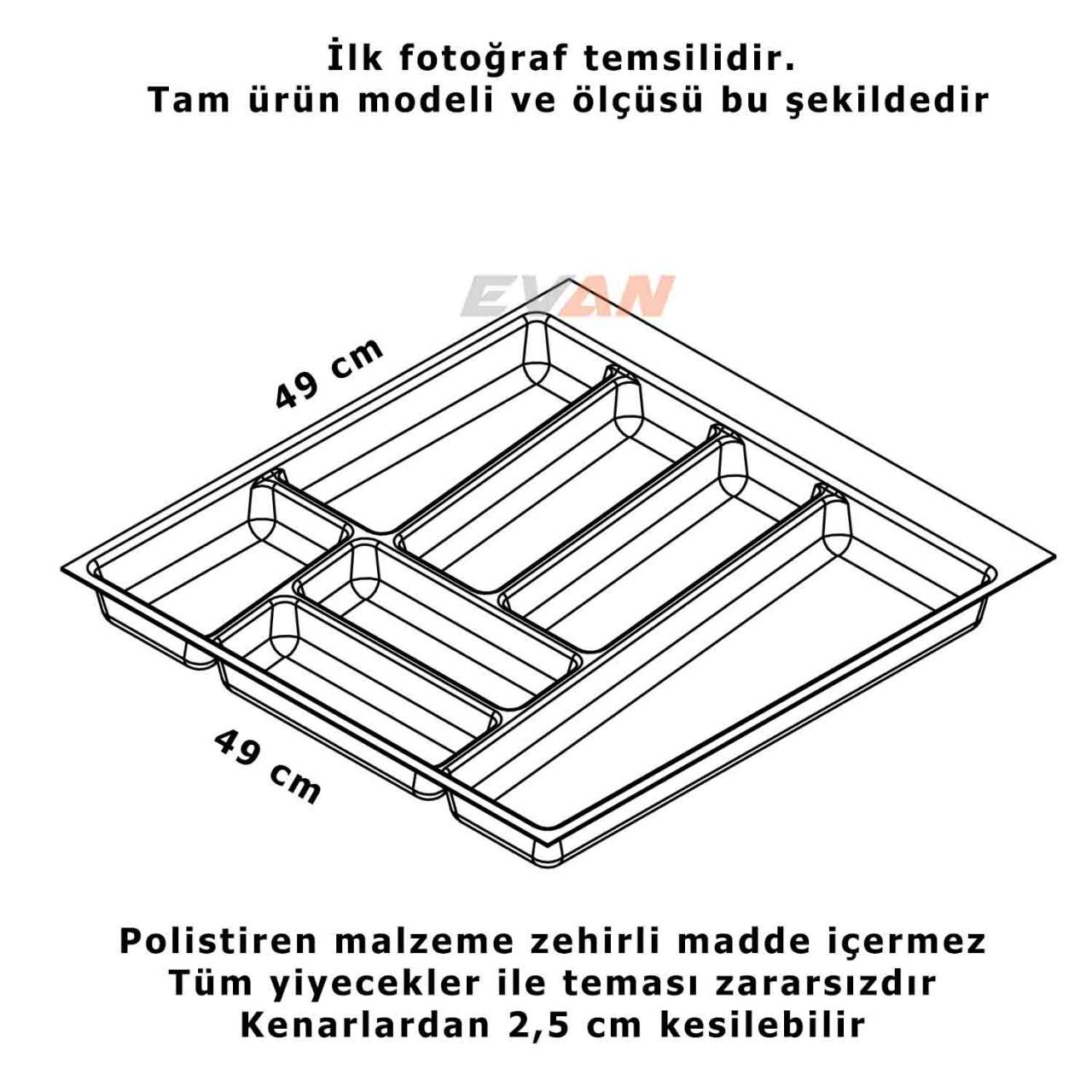 Hafele Trend2 çatal Kaşıklık 50 Cm, Beyaz Renk
